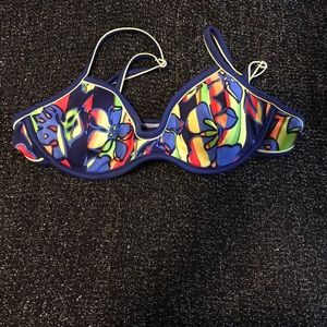 Y2K tropical bikini top (L)